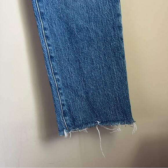 ✨ Madewell Regular Wash “The Perfect Vintage” Raw Hem High Rise Jeans Sz 27P - Picture 5 of 12